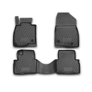 Mazda 3 Floor Mats - Omac - Rubber TPE 4 Pcs - Black - 2014-2018